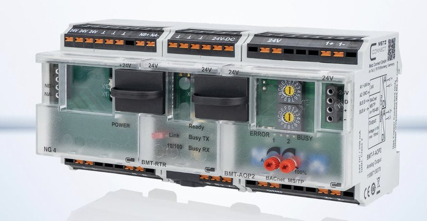 METZ CONNECT: BMT-AOP2 – Analoges BACnet MS/TP Ausgangsmodul für die Gebäudeautomation